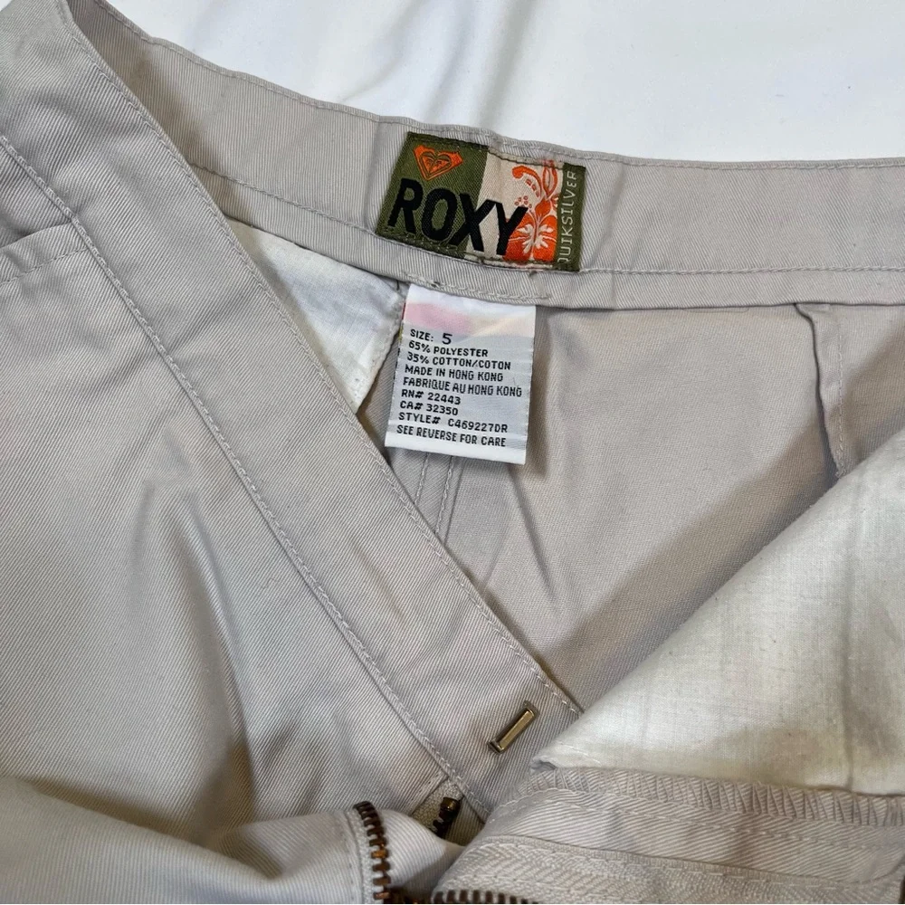 Vintage‎ Y2K Roxy Chino Shorts Low Rise khaki size 5